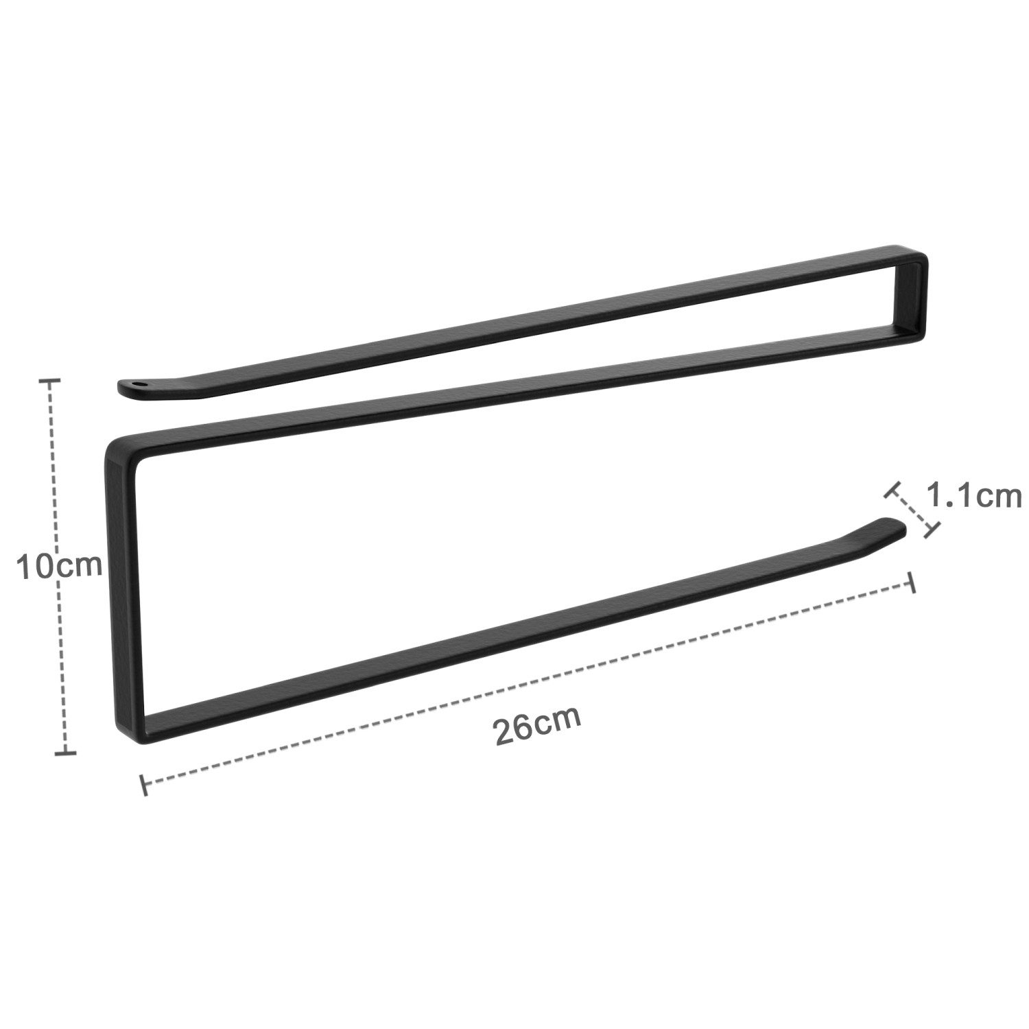 Intirilife Küchenrollenhalter, (2x Papierrollenhalterung in Schwarz günstig online kaufen