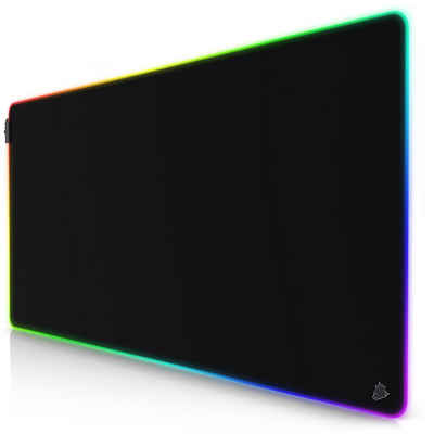 Titanwolf Gaming Mauspad, XXXL RGB Gaming Mauspad – 1200 x 600 mm - Mousepad - LED Multi Color - 7 LED Farben Plus 4 Effektmodi - für Präzision und Geschwindigkeit - Gummierte Unterseite