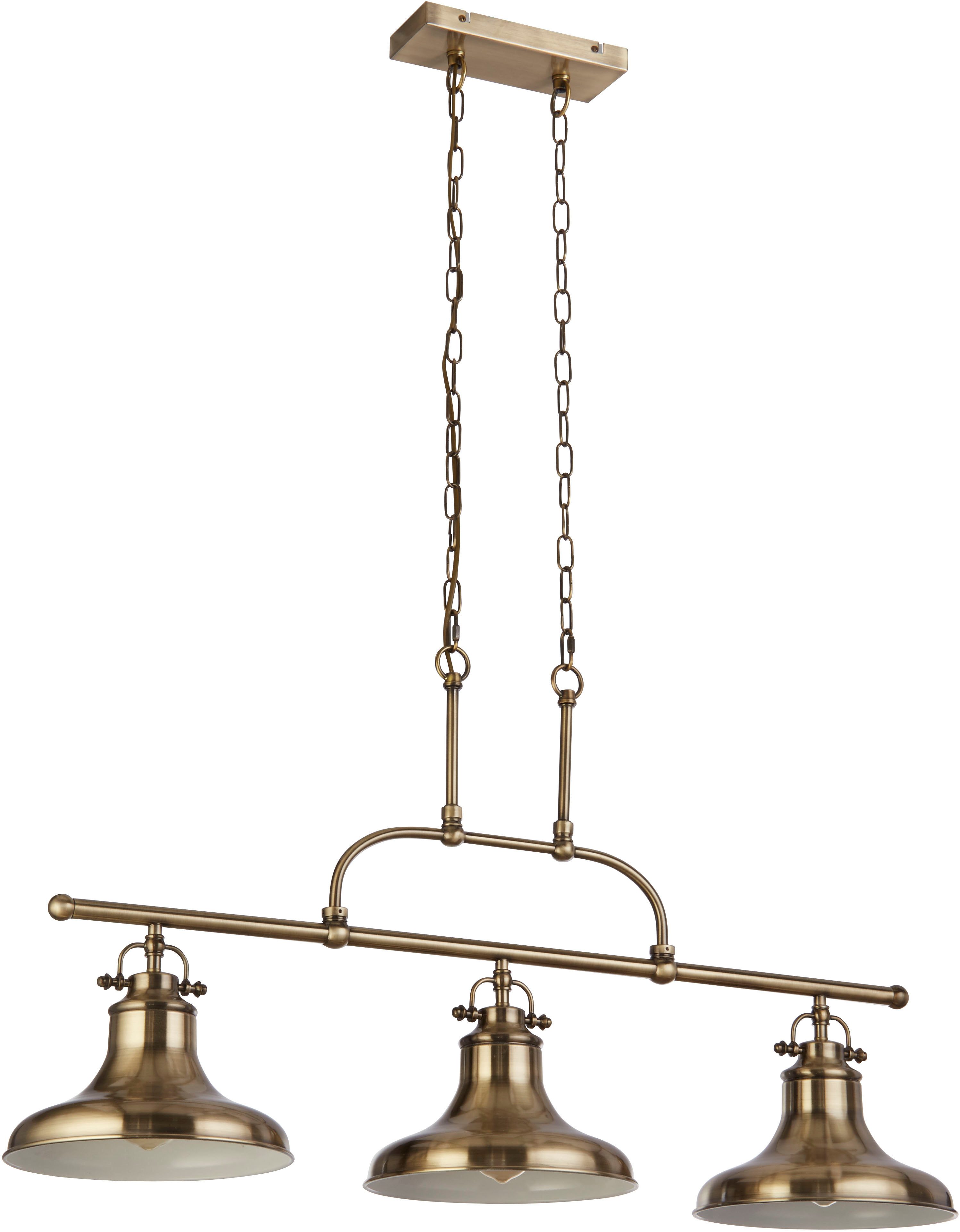 Searchlight Hängeleuchte Hängeleuchte Dallas, 3-flammig, ohne Leuchtmittel, Industrielle Optik