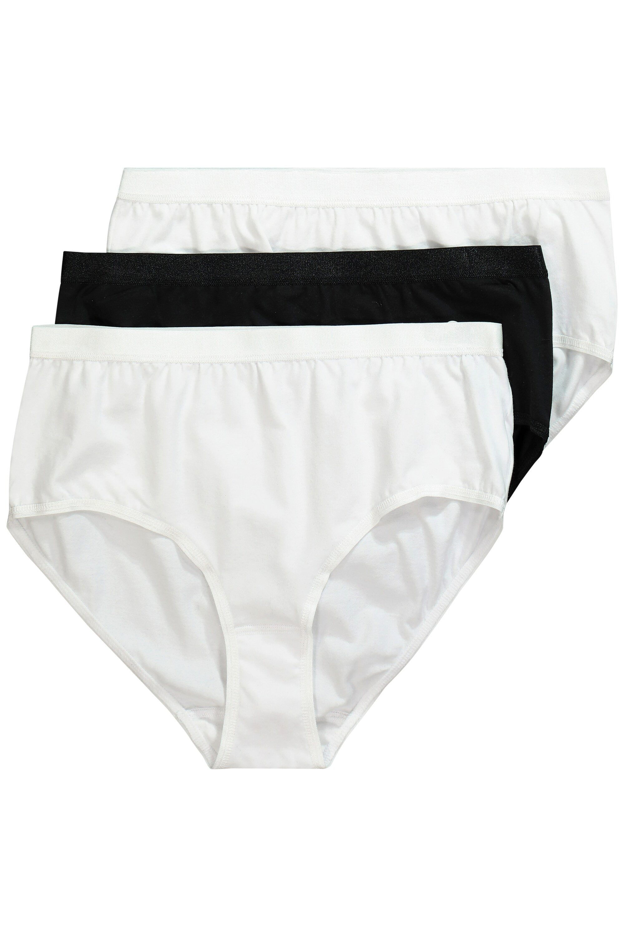 Ulla Popken Slip Taillenslip Unterhose höher geschnitten 3er Pack (3-St)