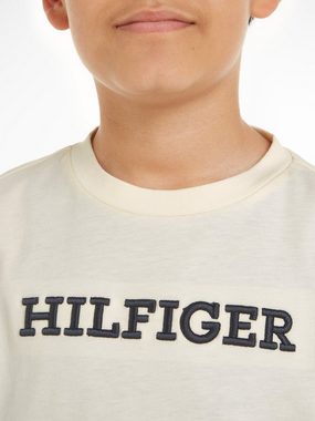 Tommy Hilfiger T-Shirt U MONOTYPE TEE S/S mit großer Logo-Stickerei