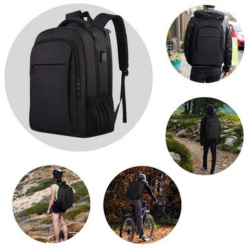 OKWISH Laptoprucksack Laptop Rucksack Rucksäcke Schulrucksack Wasserbeständig Laptoptasche (Laptop Notebook Tasche Schule Uni Rucksack, Anti-Diebstahl, mit USB-Lade-Anschluss, Backpack mit Laptopfach), Herren Damen Jungen Teenager Freizeit Arbeit Business Reisen