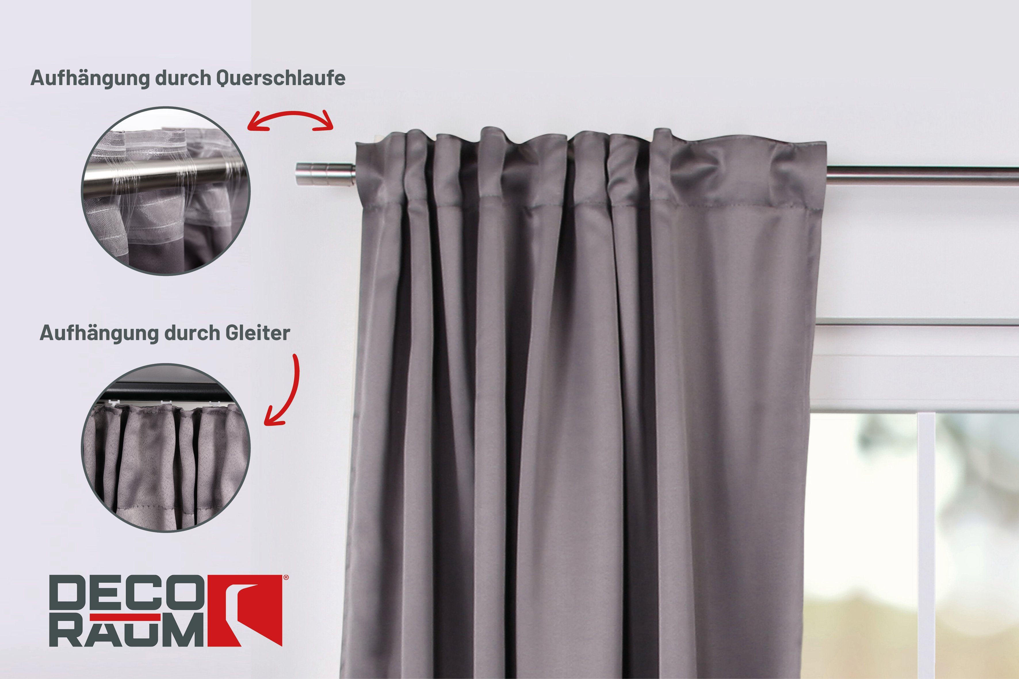 Deco-Raum Vorhang, verdeckte Schlaufen (1 St), günstig online kaufen