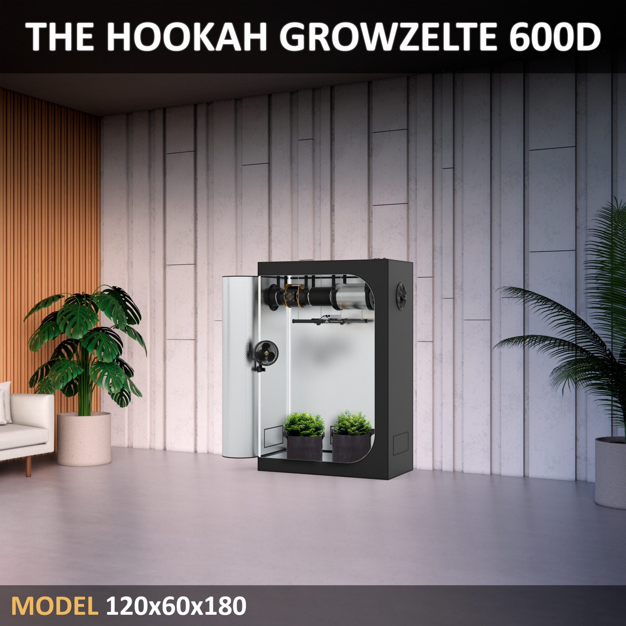 THE HOOKAH Gewächshaus Ohne Sichtfenste...