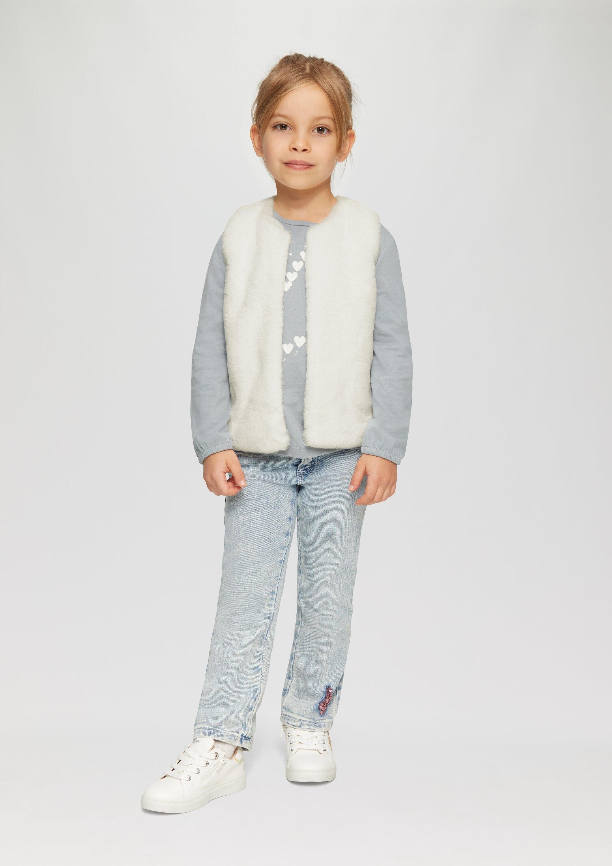 s.Oliver Funktionsweste Indoor-Weste Weste aus Webpelz