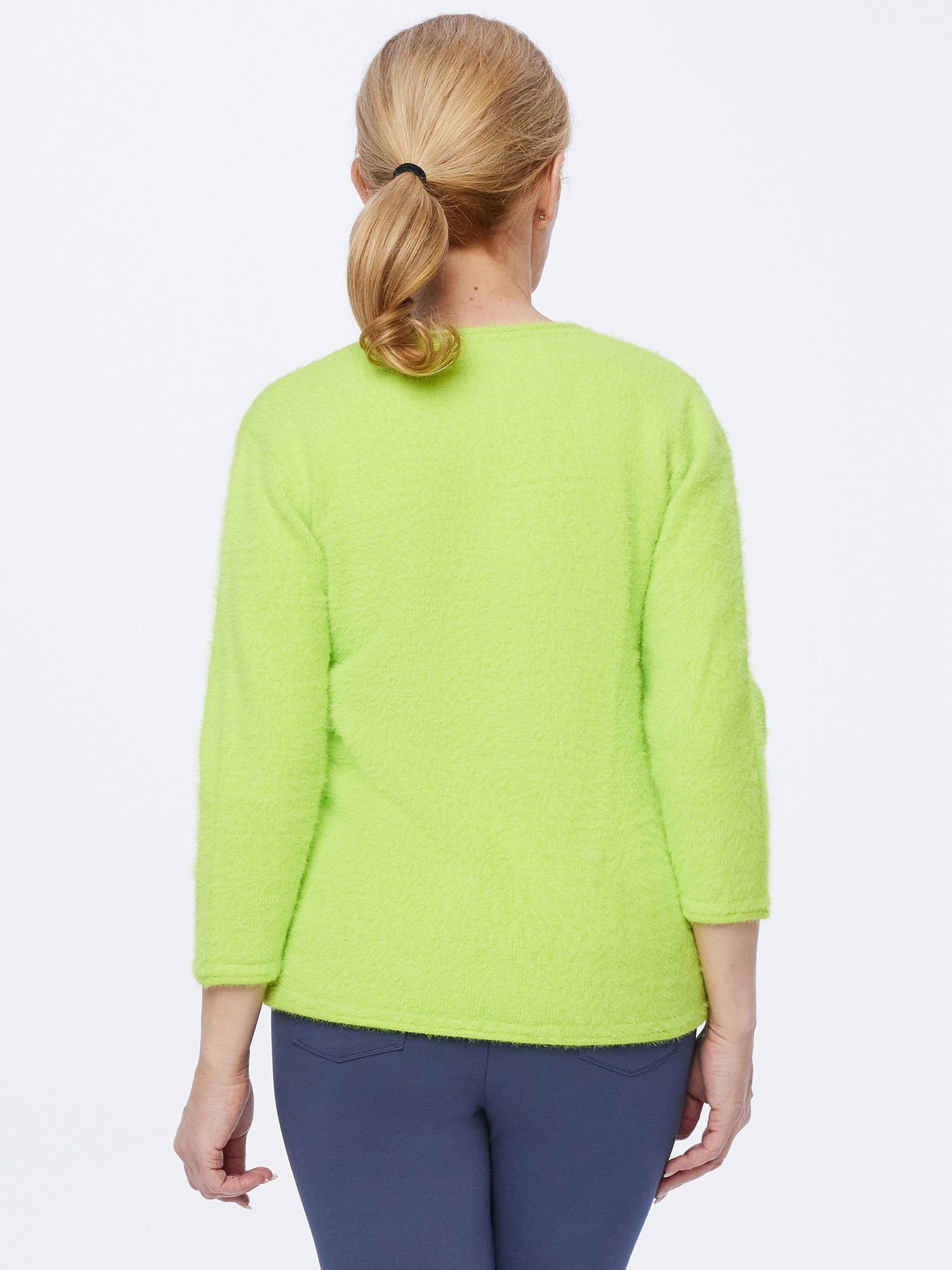 Christian Materne Strickpullover V-Ausschnitt-Pullover figurbetont mit Flau günstig online kaufen