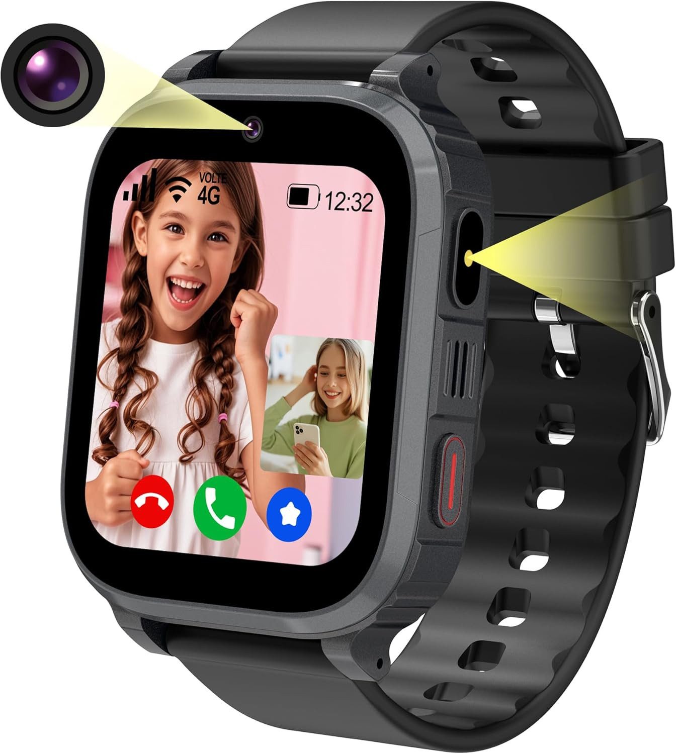 Ruopoem B0FMY2G3W9 Smartwatch (2,5 cm, sim-karte), Kinder Smartwatch