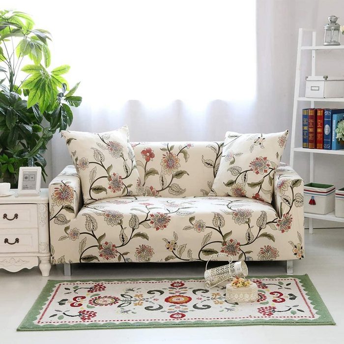 Sofaschoner Stretch-Sofabezug Blumenmuster Leway