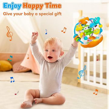 LENBEST Rassel Sensorik Spielzeug Baby Rassel, Motorikspielzeug Montessori Spielzeug (Lernspielzeug Greifball Babyspielzeug), Greifling Baby Sensorik Krabbel Spielzeug, Babyspielzeug 3 Monate
