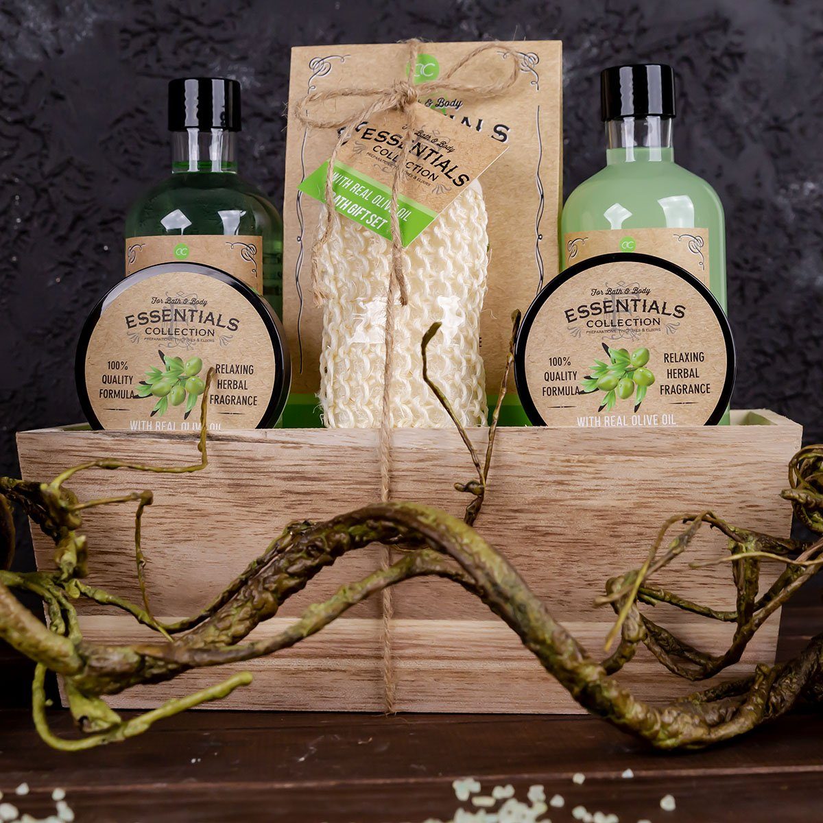 Pflege-Geschenkset zur ACCENTRA mit Hautpflege Geschenkset Olivenöl, Sie "Olive" Olivenöl, Ihn & Bade 6-tlg., Mit - für
