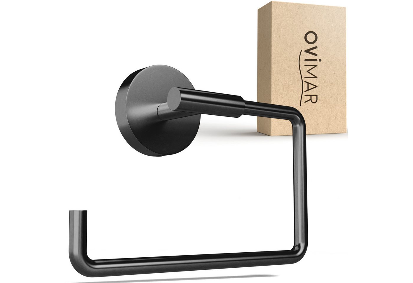 ovimar Toilettenpapierhalter Skardstind (1-St), aus Edelstahl in Gunmetal zur Zum Bohren