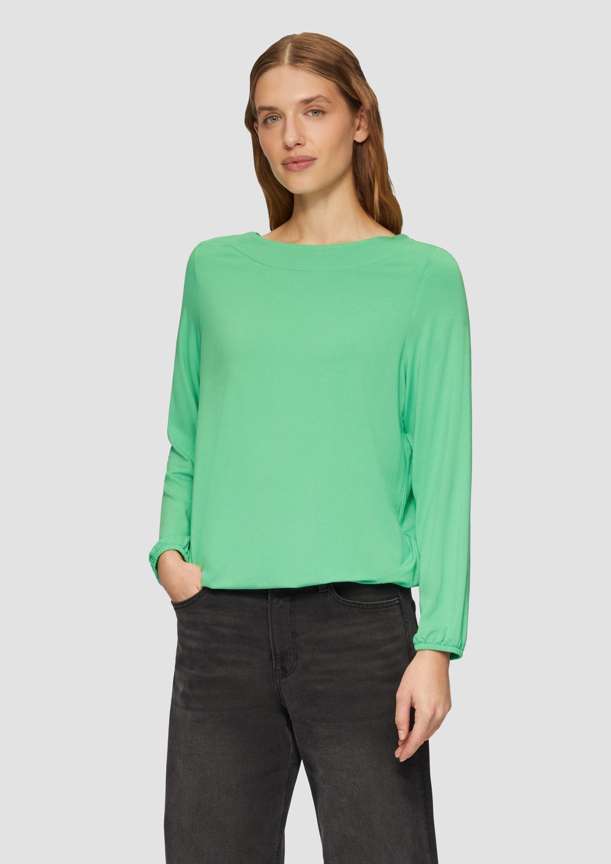 s.Oliver Langarmshirt T-Shirt O-Shape-Shirt aus Viskosemix günstig online kaufen