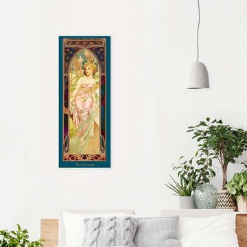 Posterlounge Poster Alfons Mucha, Die Vier Tageszeiten - Erwachen des Morgens (veil du matin), Schlafzimmer Vintage Malerei