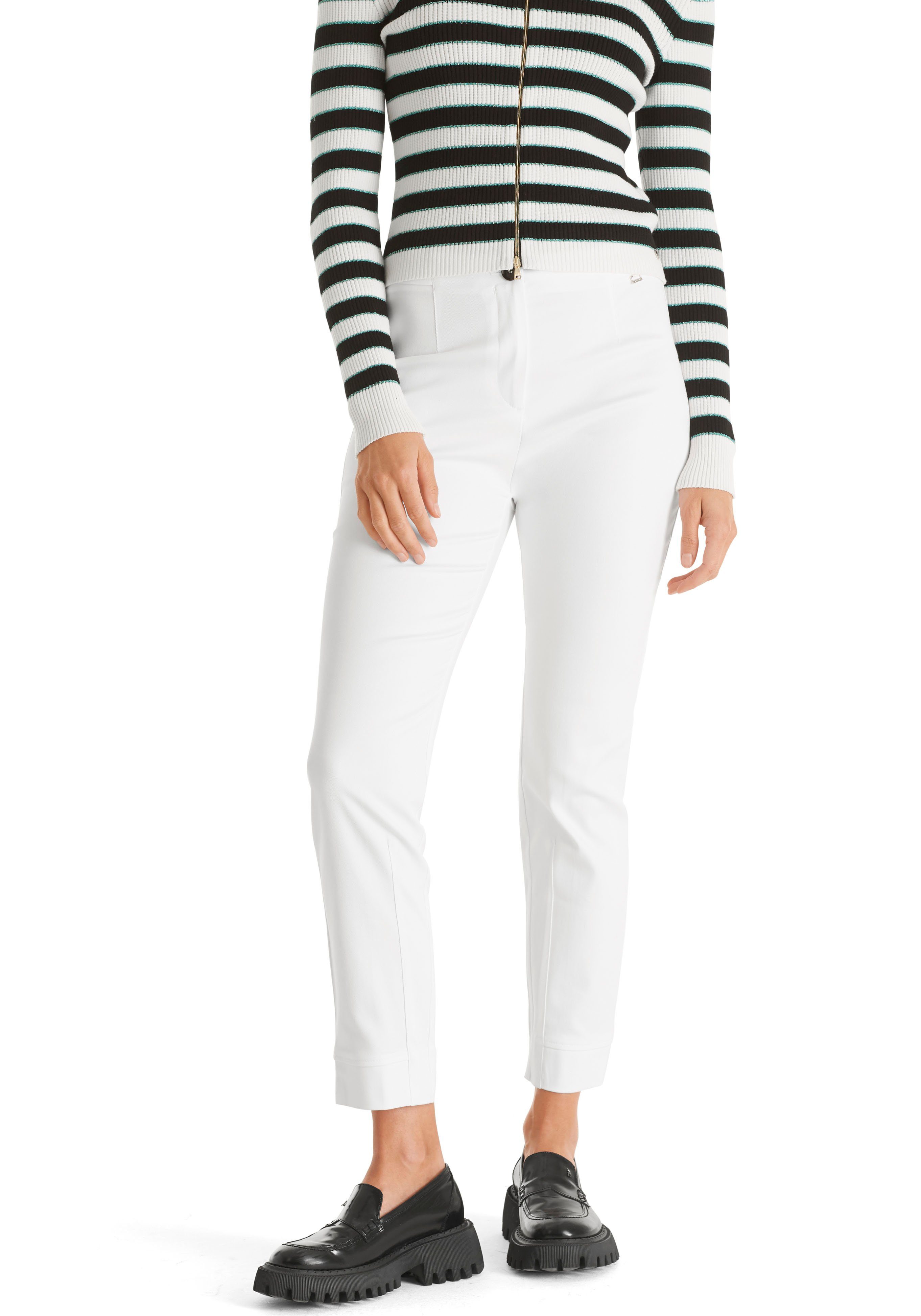 Marc Cain 7/8-Hose Schmale in off-white 7/8-Länge Hose SPLIT