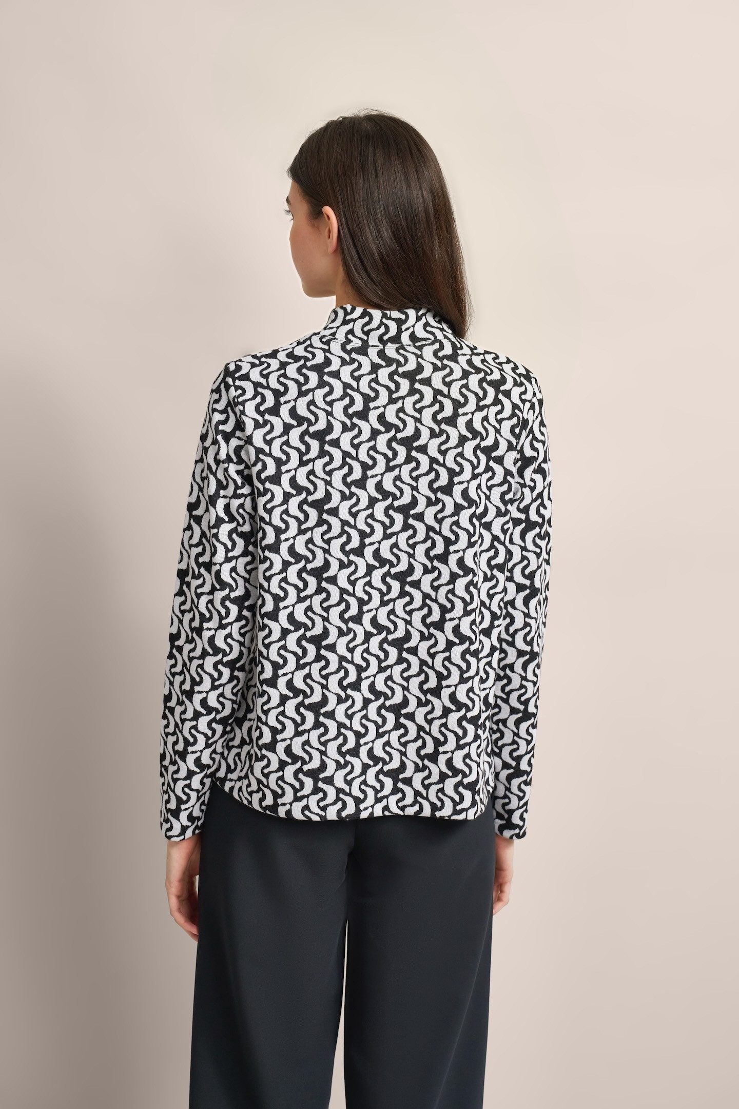 bugatti Langarmshirt mit grafischen Mustern