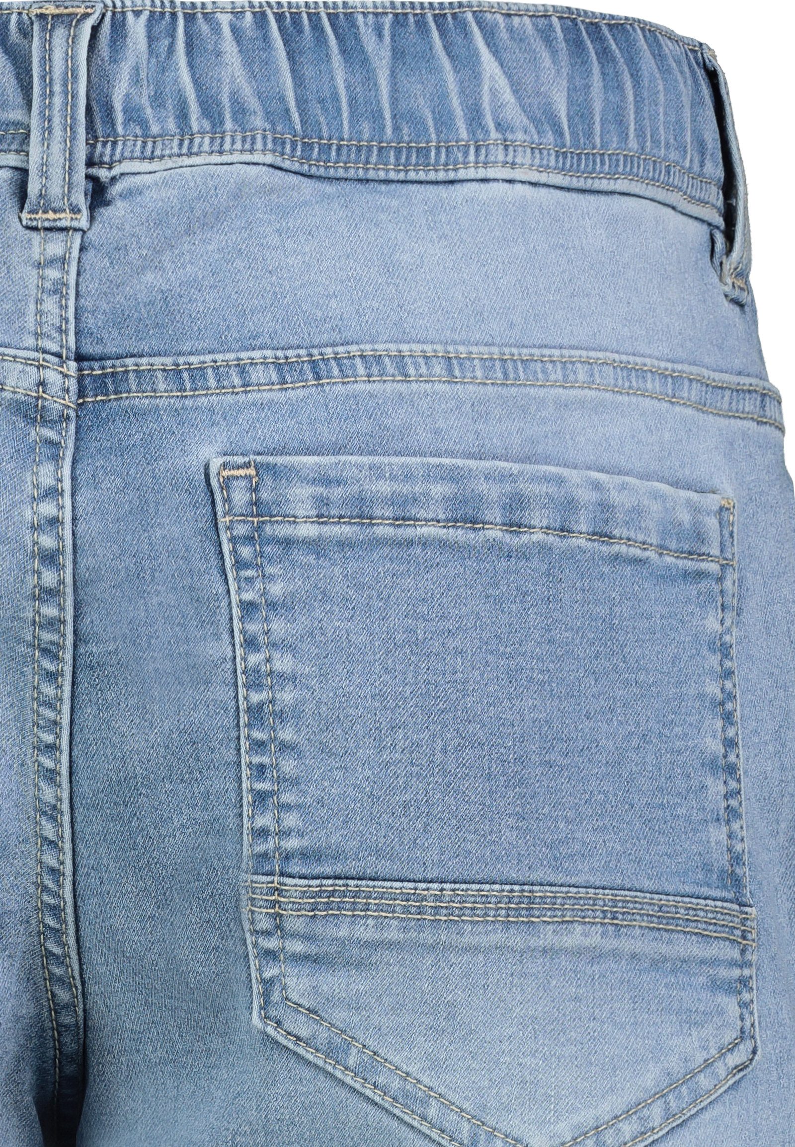 SUBLEVEL Jeansshorts Cargo mit Kontrastnähten Denim Pull On Denim Shorts