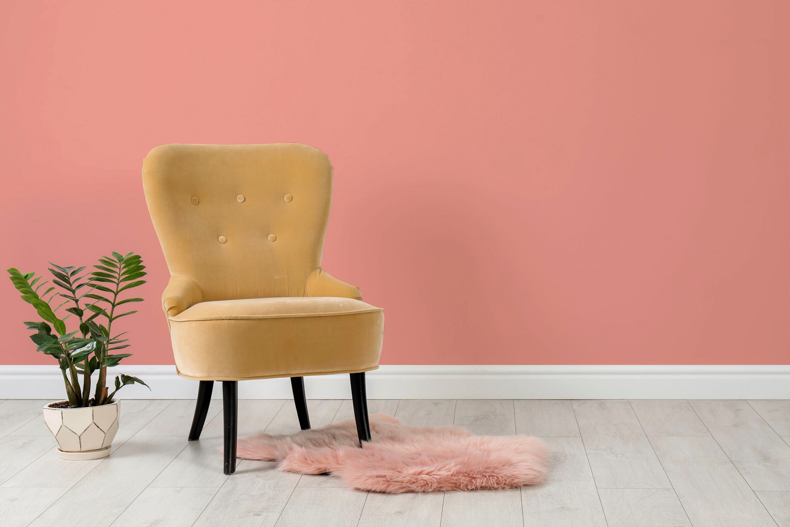 A.S. Création Wand- THE Wohnzimmer Rosatöne Innenfarbe Grapefruit Flur Seidenmatt Deckenfarbe und Georgeous versch. COLOR KITCHEN, für TCK7004 Schlafzimmer Küche