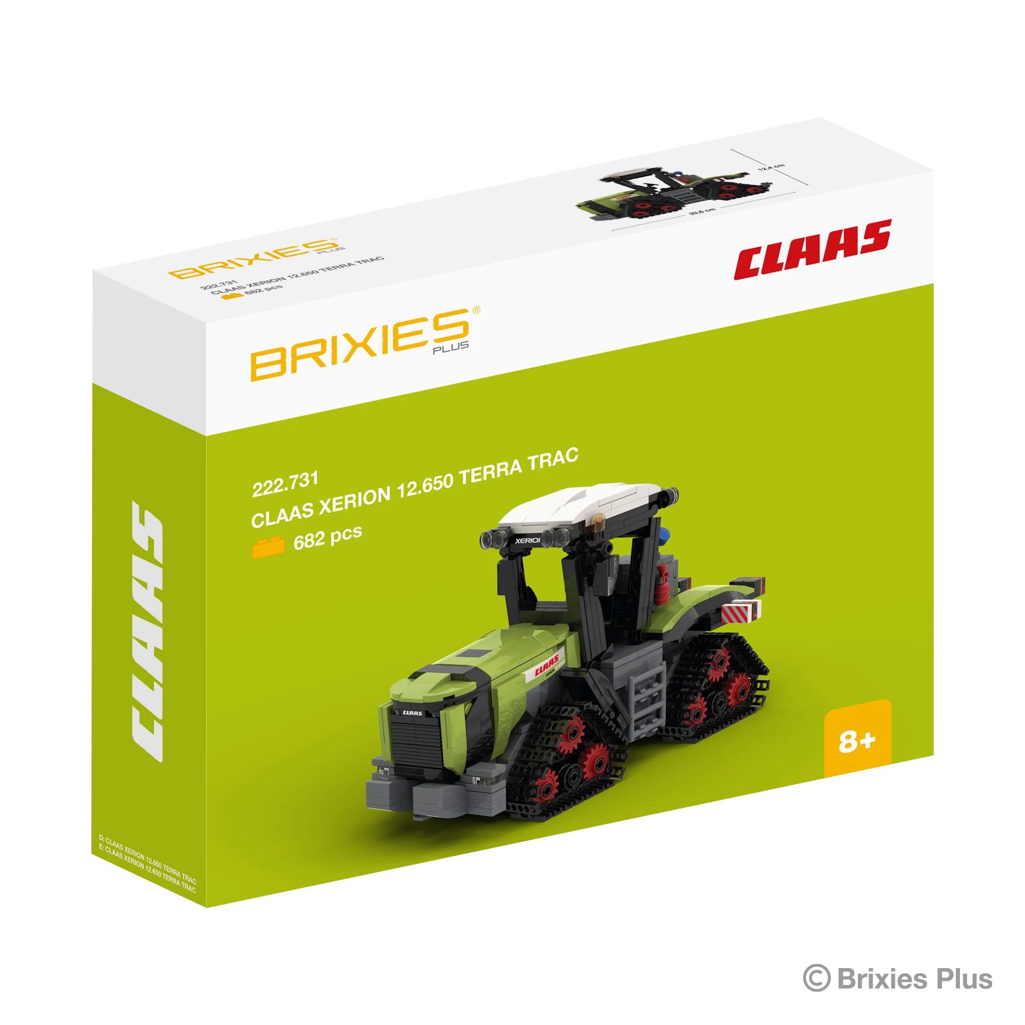 Brixies BRIXIES Plus Traktor CLAAS Xerion 12.650 TERRA TRAC (Kette) Konstruktionsspielsteine, kompatible Klemmbausteine
