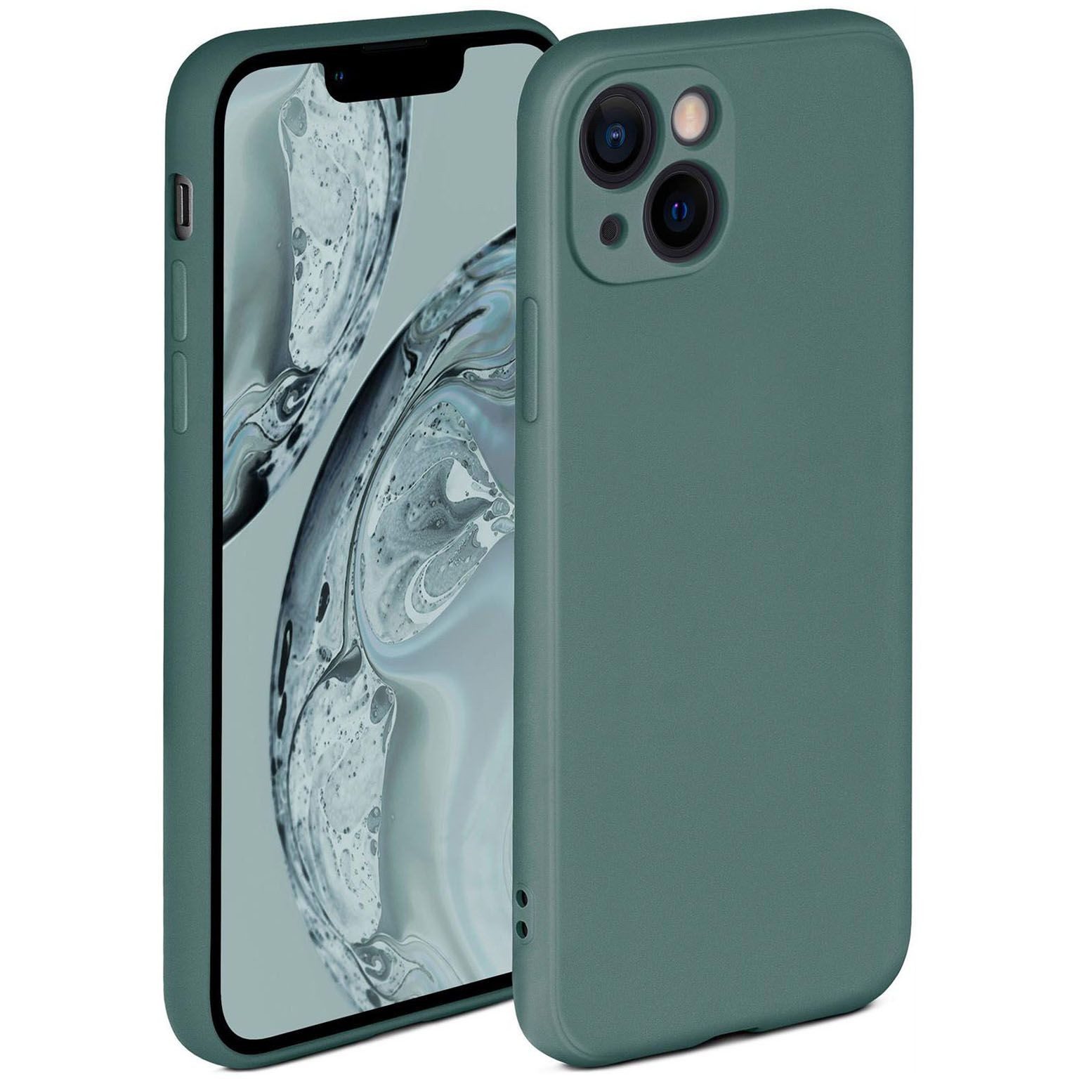 ONEFLOW Handyhülle für iPhone 13 Hülle Silikon Soft Case Petrol Grün 6,1 Zoll, Silikonhülle Cover Dünn Handytasche TPU Schutzhülle mit Kameraschutz