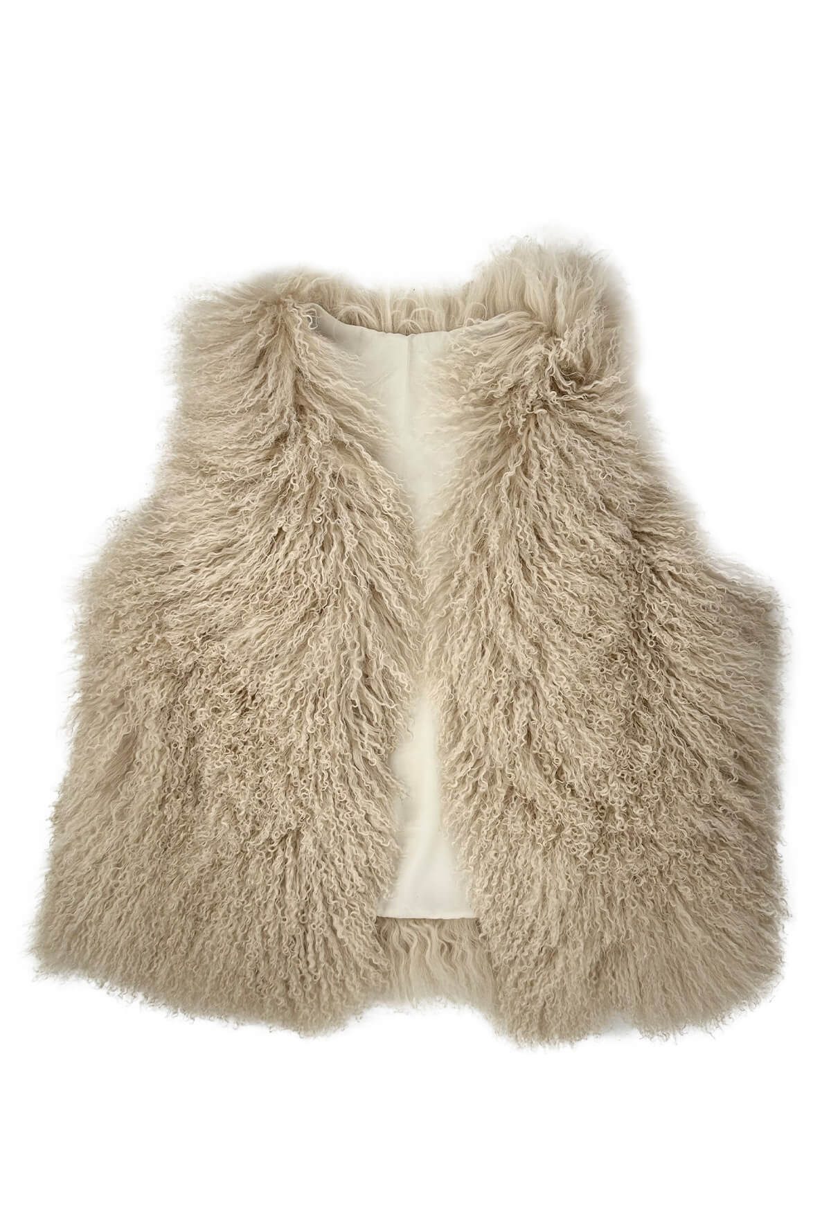 Hollert Fellweste Lammfellweste Tibet Beige günstig online kaufen