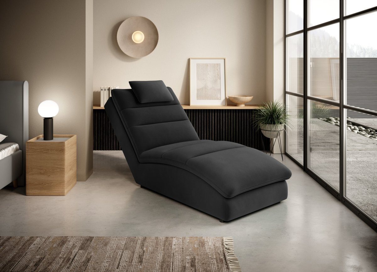 Luxusbetten24 Polsterliege Designer Liege Tivino, mit Kissen