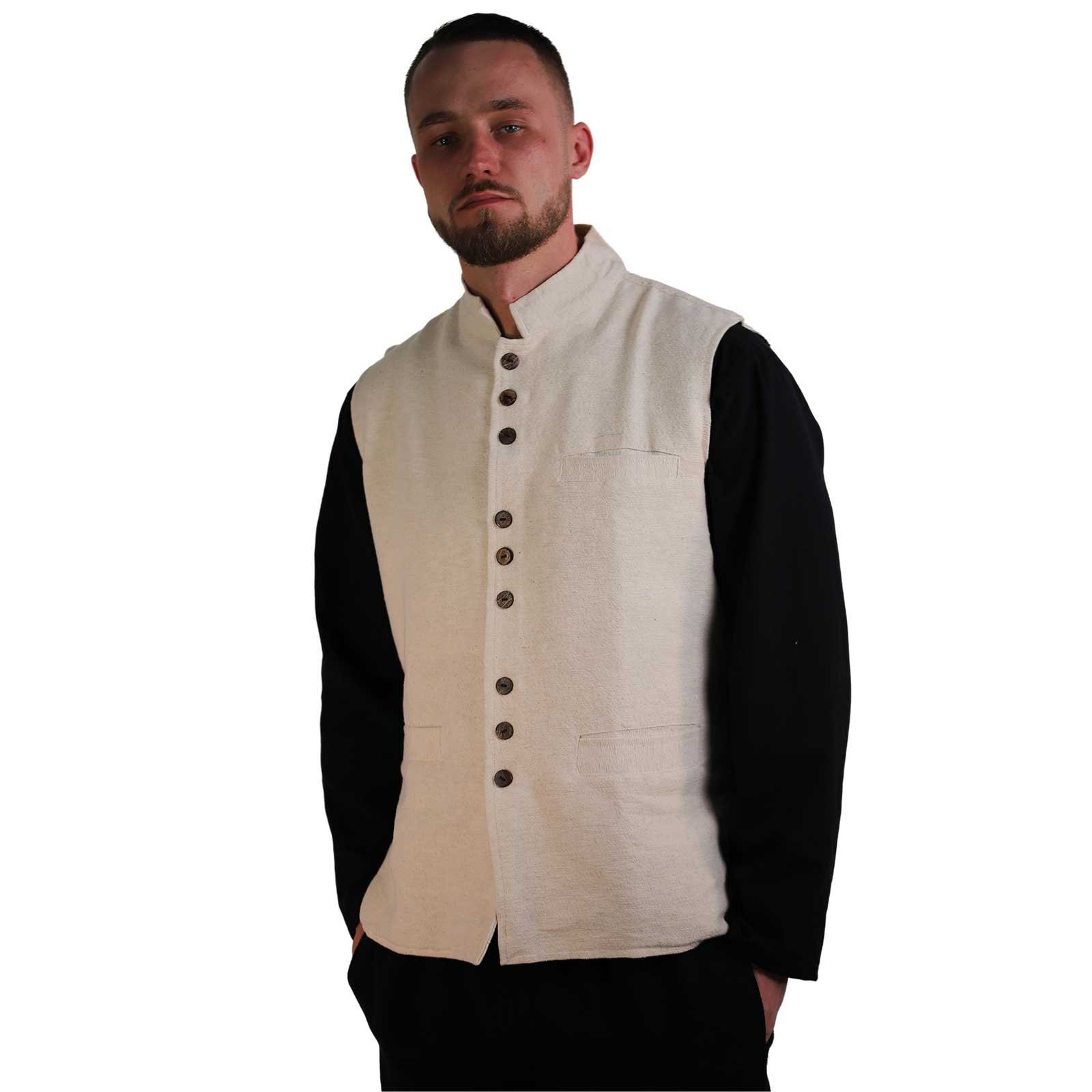 KUNST UND MAGIE Kurzweste Kunst und Magie Traditionelle Nepal Gilet Herren Hippie Weste