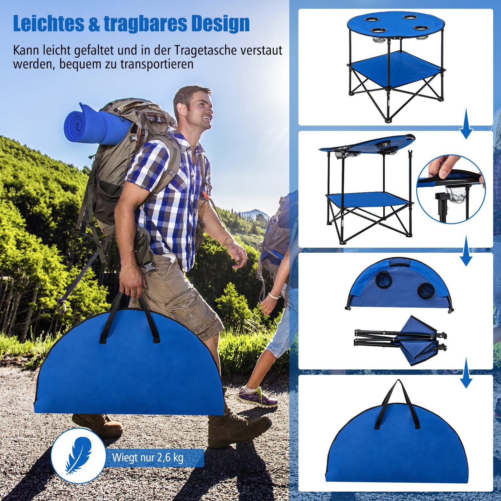 COSTWAY Campingtisch