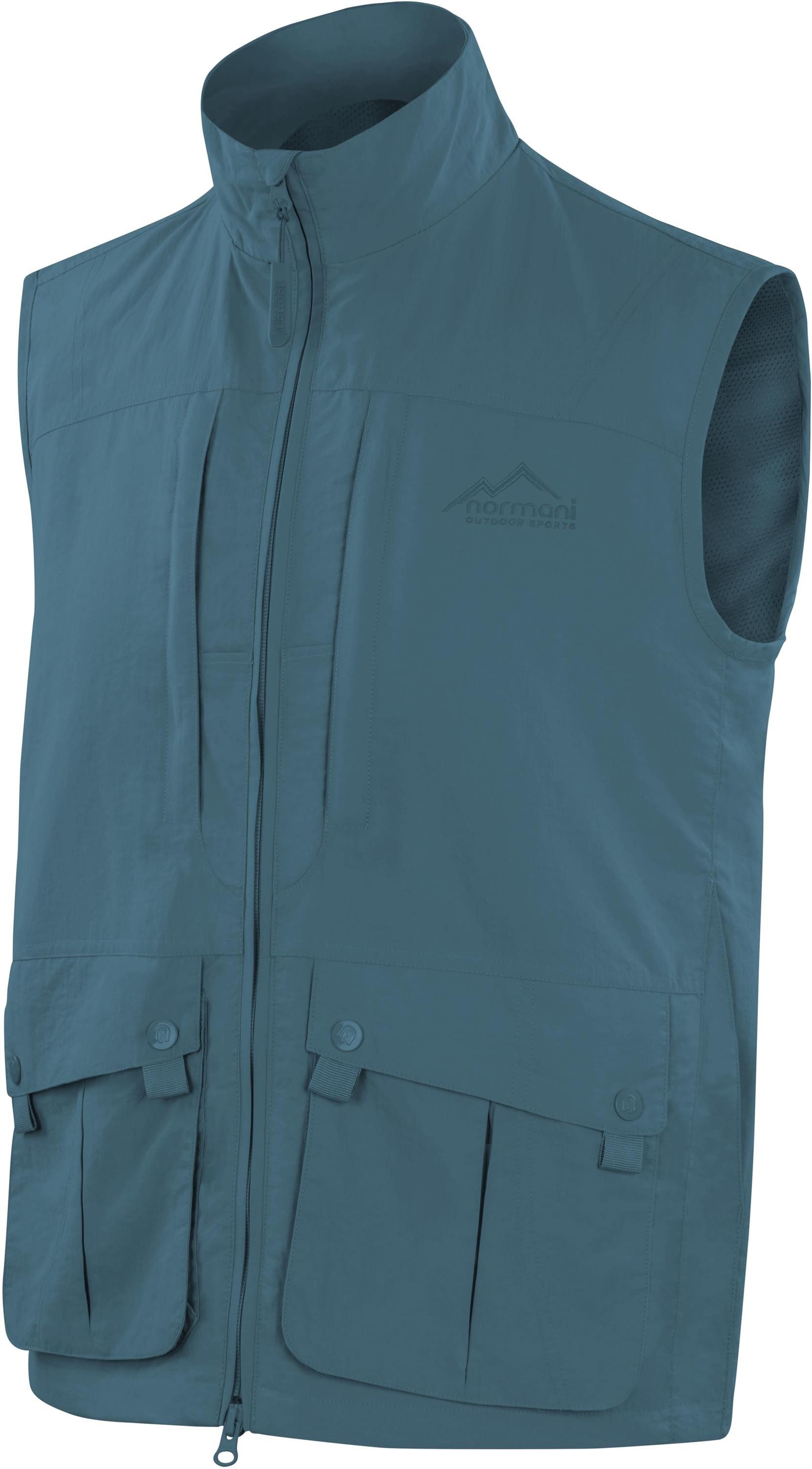 normani Funktionsweste Outdoor Weste Okapi Outdoorweste Sommerweste Angelweste Jagdweste mit Sonnenschutzmaterial