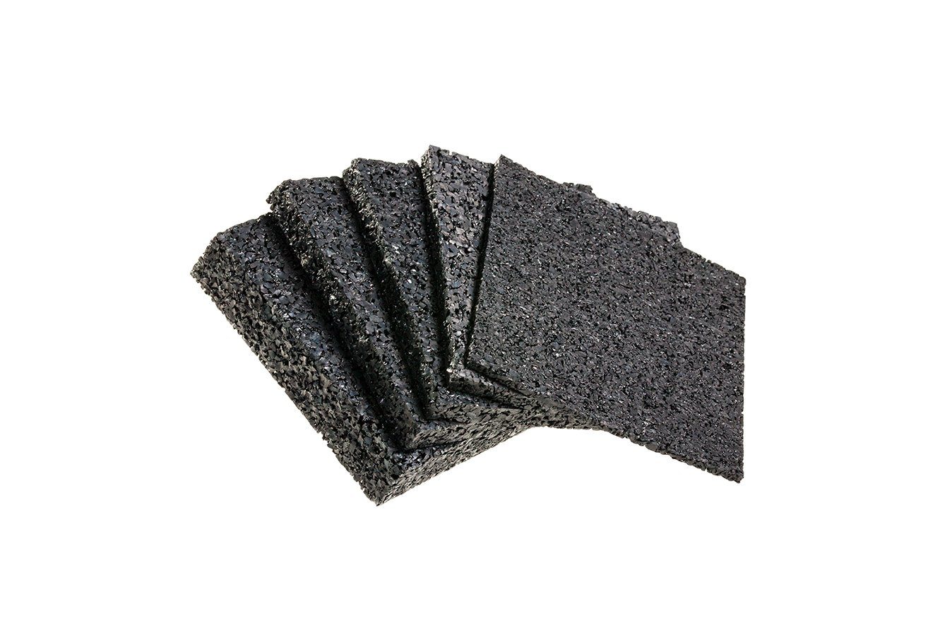 My Plast I 90 x 90 x 20 mm - 100 Stück I Terrassen-Pads – wasserbeständige  Gummimatten für Terrassen-Holz, belastbare Bautenschutzmatte