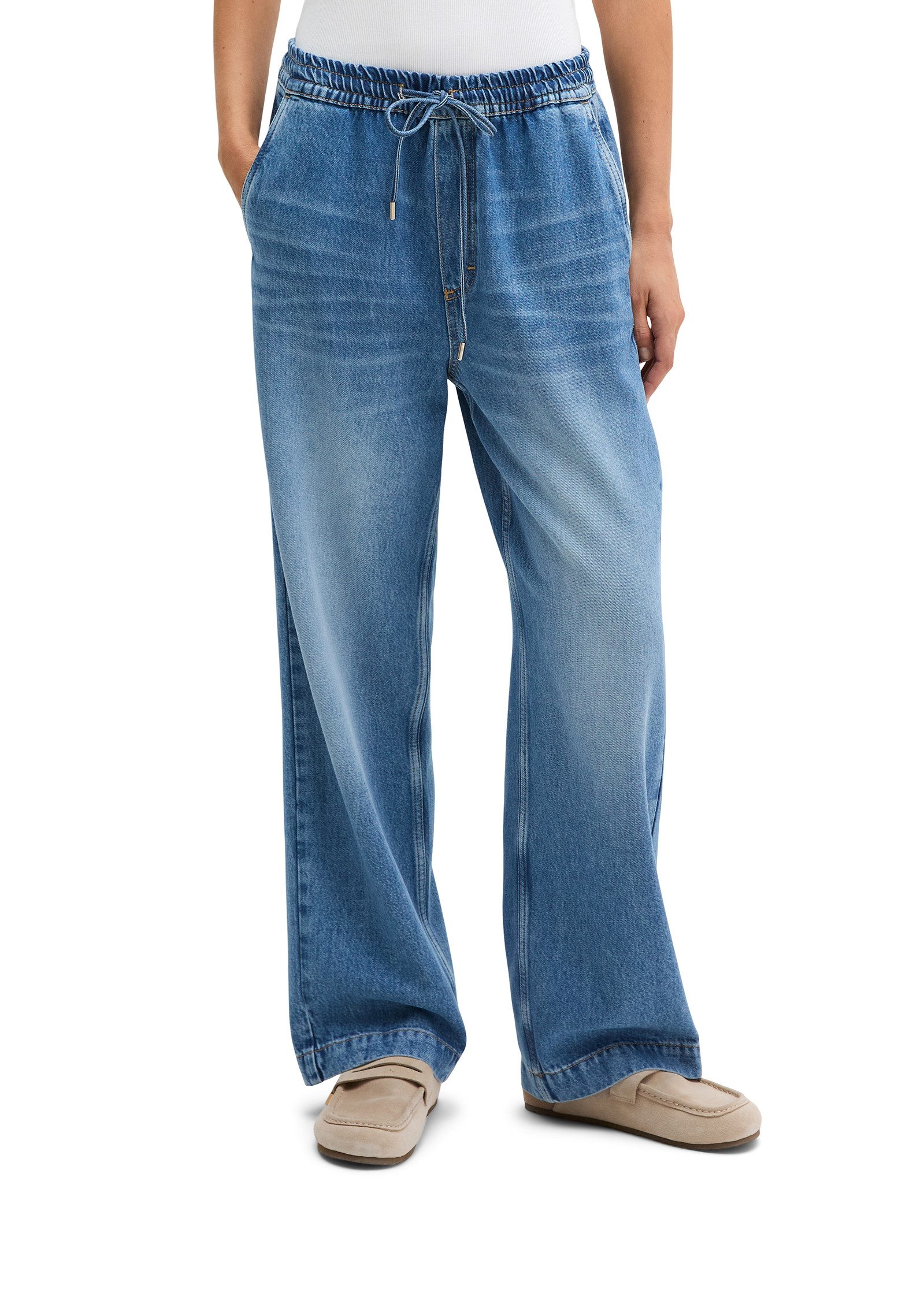 Marc O'Polo Jogg Pants straight fit cropped aus TENCEL™ Lyocell günstig online kaufen