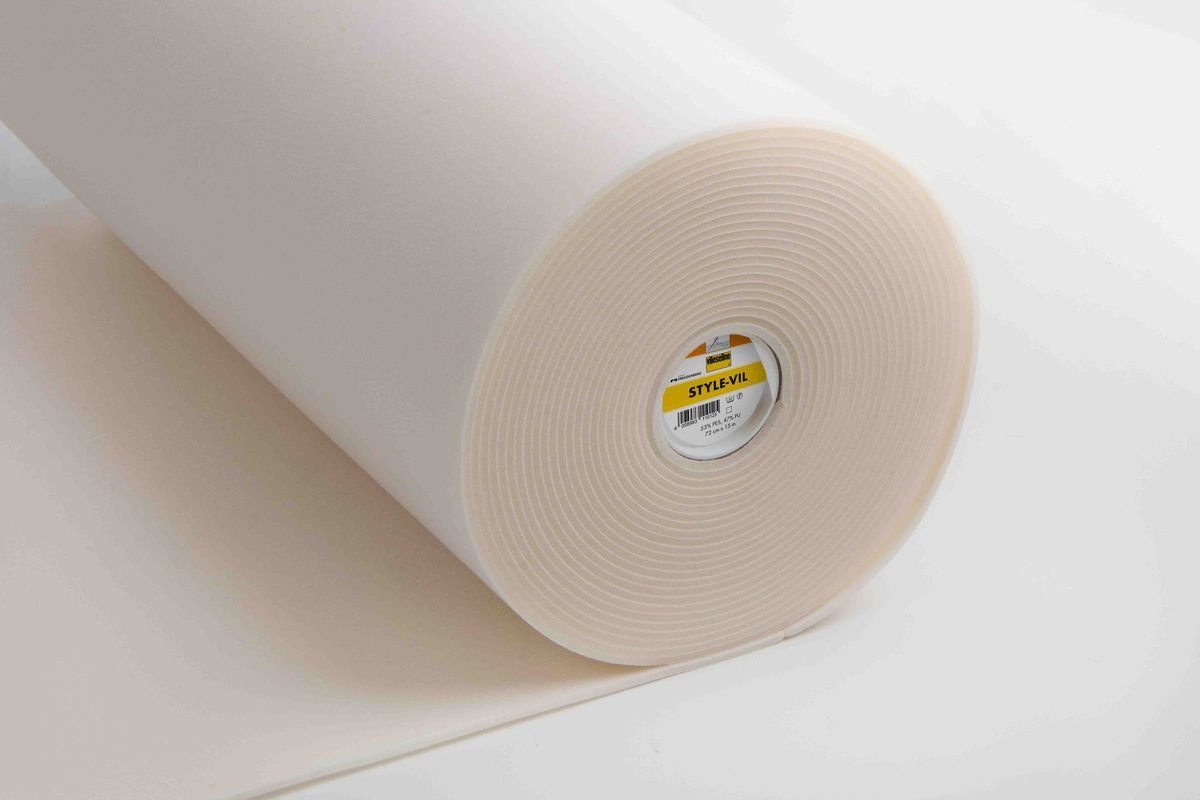 SCHÖNER LEBEN. Stoff Vlieseline Stoff Meterware Style Vil weiß 72cm
