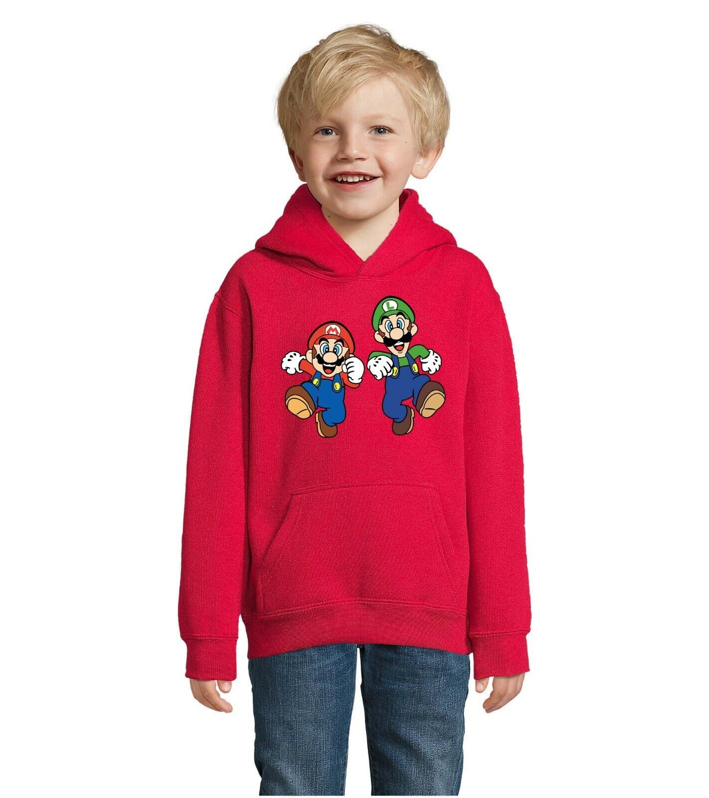 Hoodie Hoodie Kinder Yoshi & Mario Konsole Super Retro Luigi