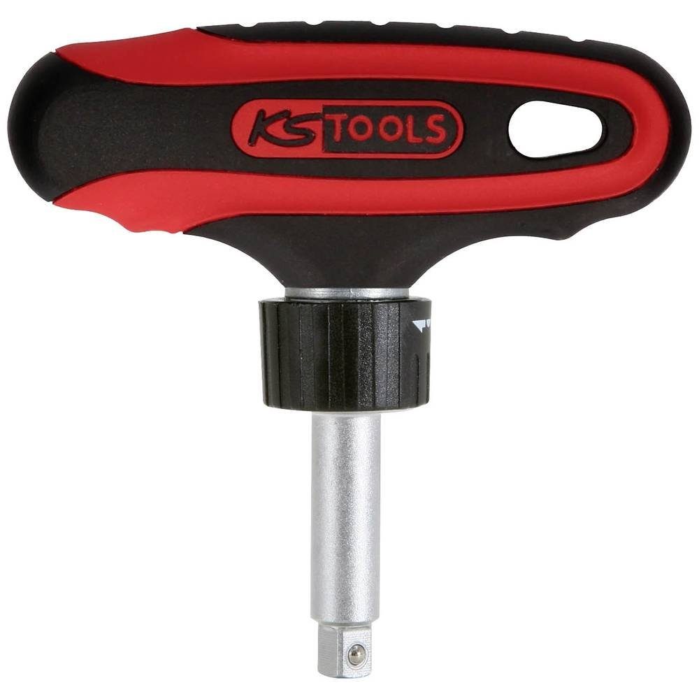KS Tools Steckschlüssel 1/4″ ERGOTORQUEmax T-Griff-Umschaltknarre, 45