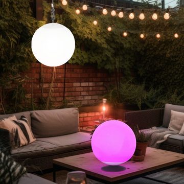 etc-shop Außen-Tischleuchte, LED-Leuchtmittel fest verbaut, Warmweiß, Tischleuchte Außen Akku Garten Tischlampe Outdoor USB