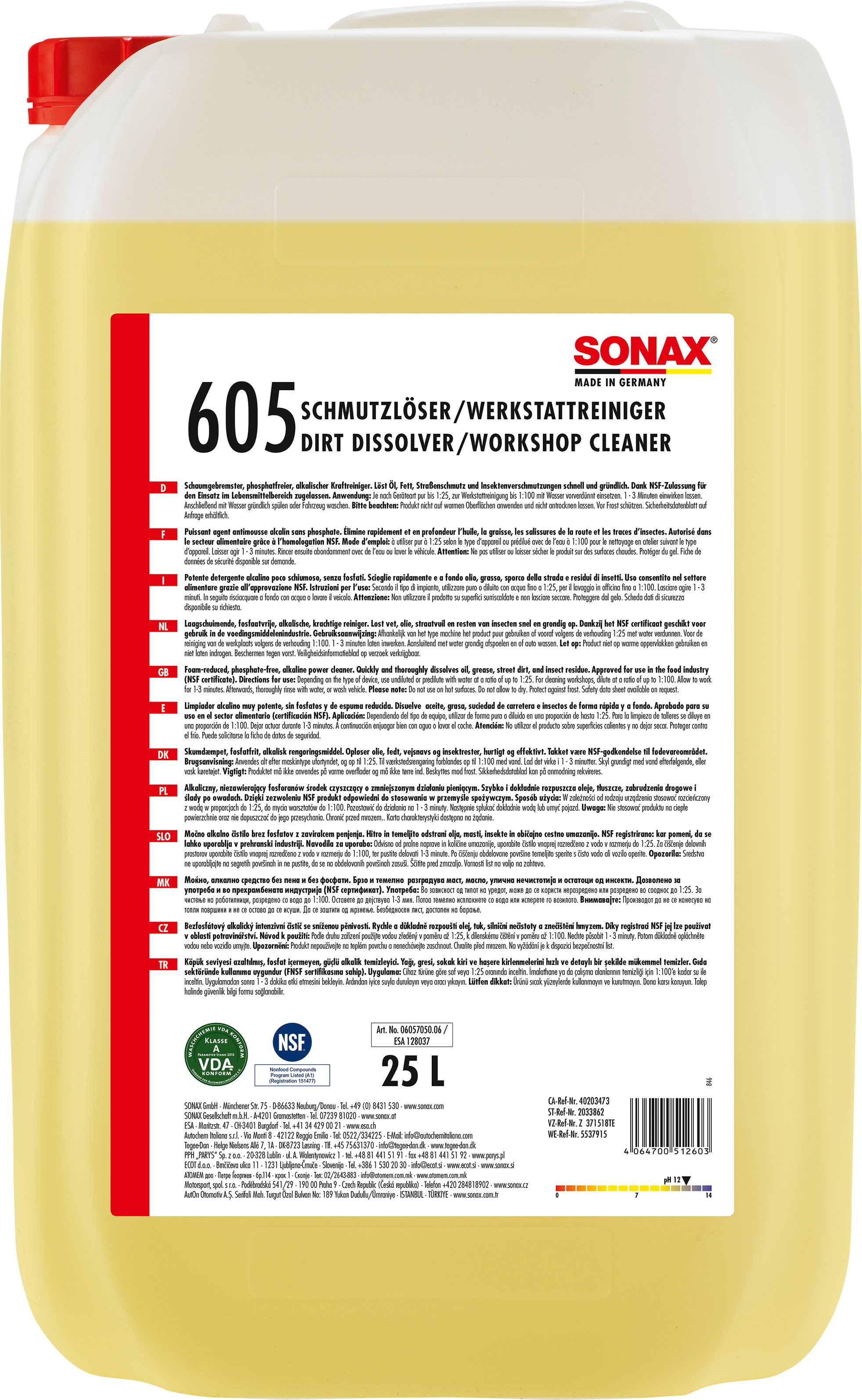 Sonax SONAX SchmutzLöser/WerkstattReiniger 25 L Auto-Reinigungsmittel