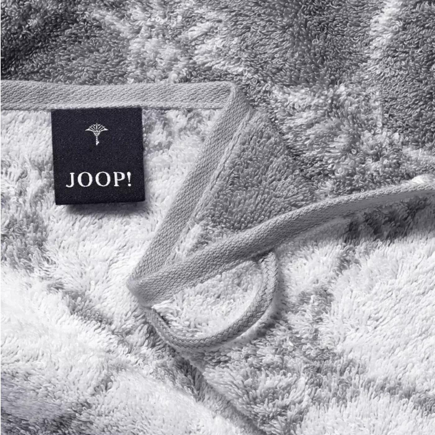 JOOP! Handtuch 2 Stück Joop! Gästetuch Cornflower 1611-76 Silber 30x50, Walkfrottier (2-St), Baumwolle