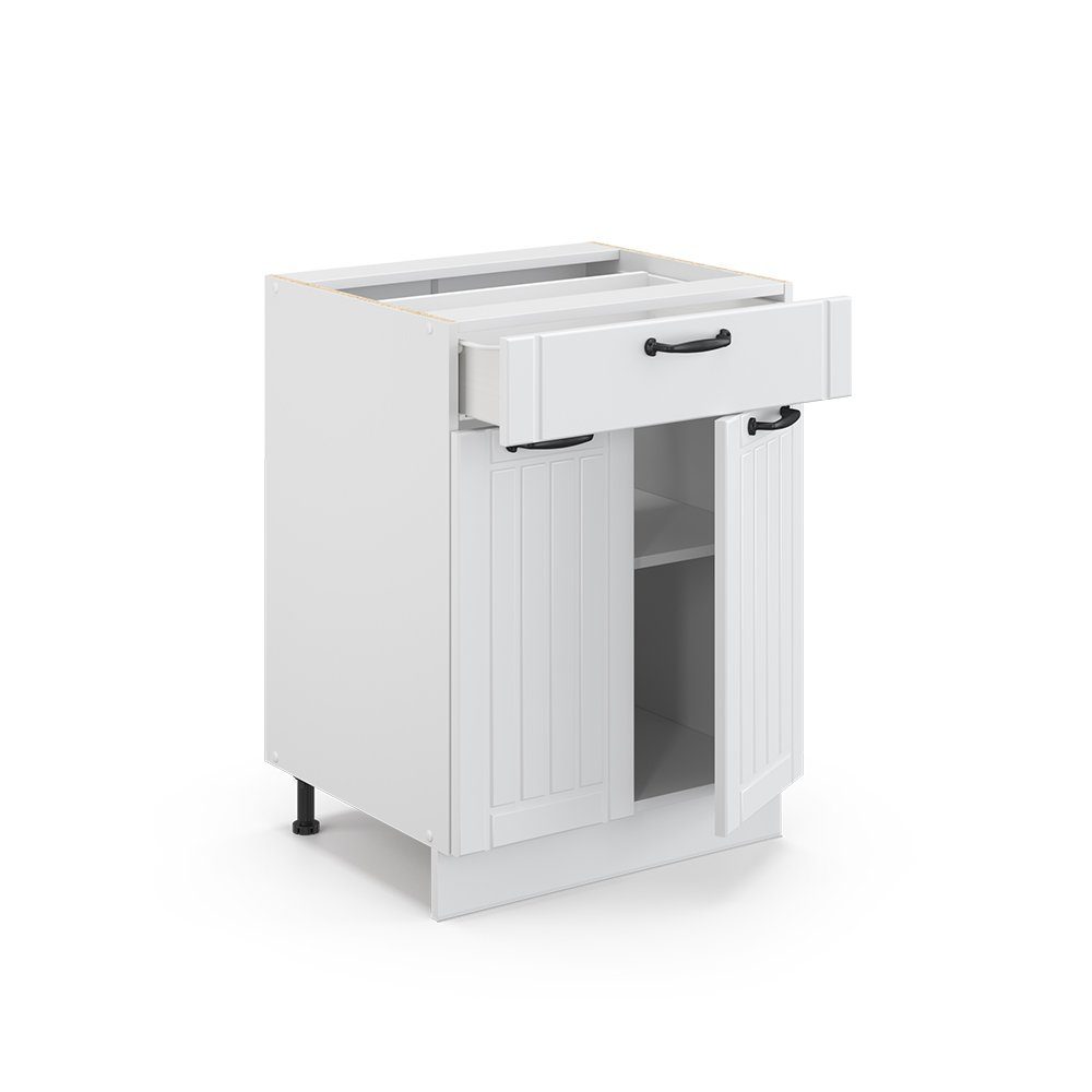 Vicco Unterschrank Fame-Line, Weiß Landhaus/Weiß, 60 günstig online kaufen
