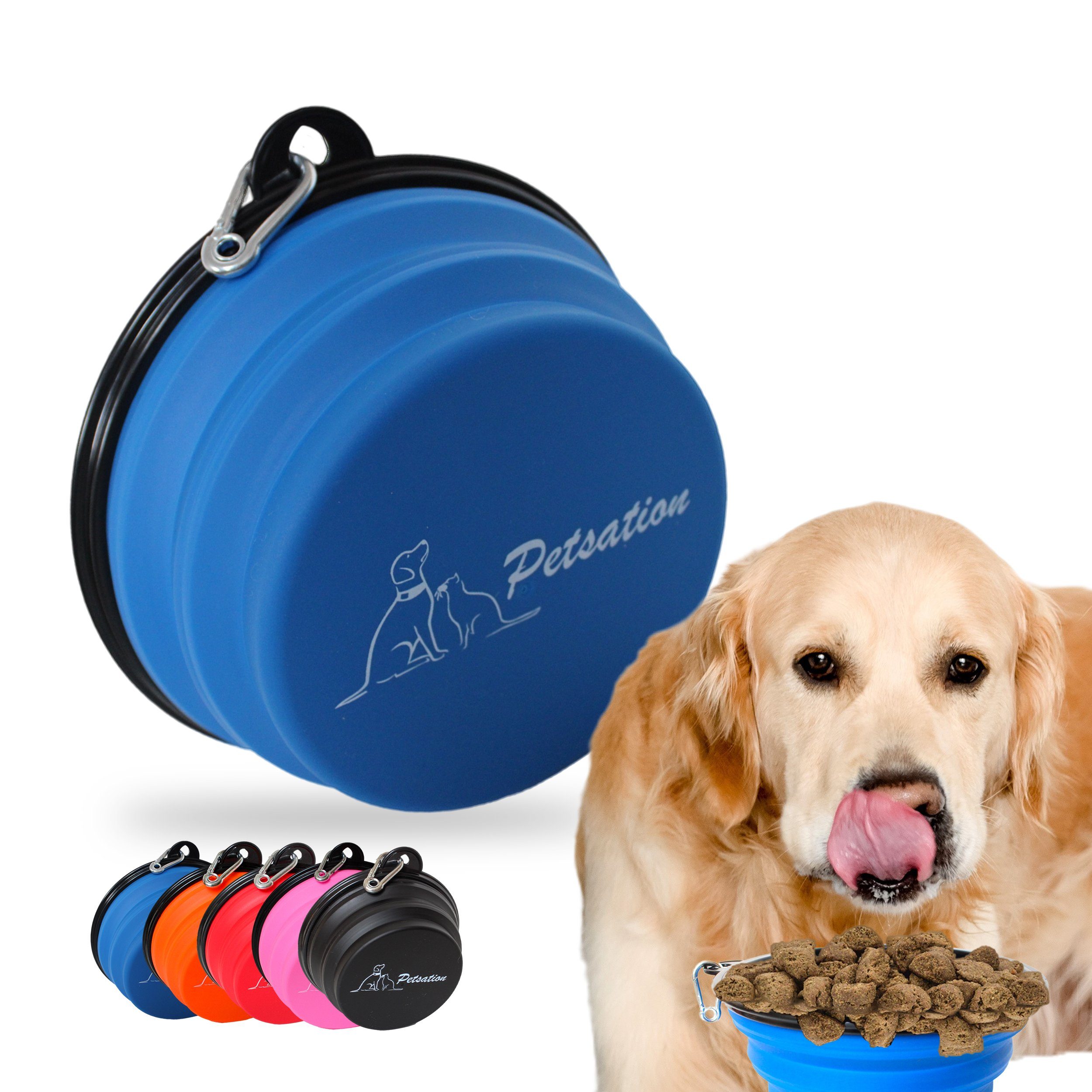 Petsation Reisenapf Hundenapf faltbar für unterwegs - Reisenapf Hund ideal für den Alltag