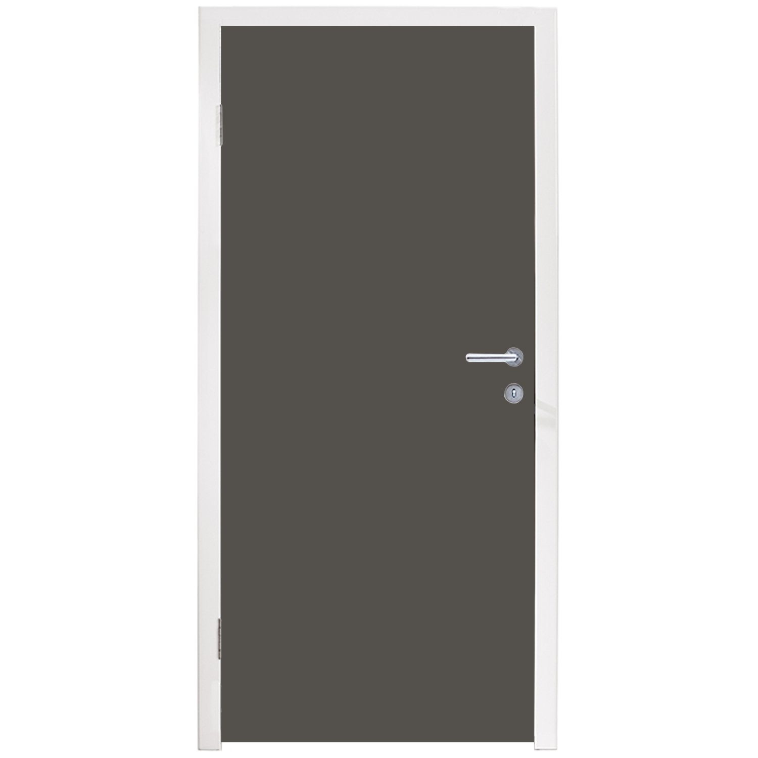 für MuchoWow Tür, bedruckt, Grau Türaufkleber, (1 75x205 - - Fototapete Farben St), cm Matt, Türtapete Einfarbig,
