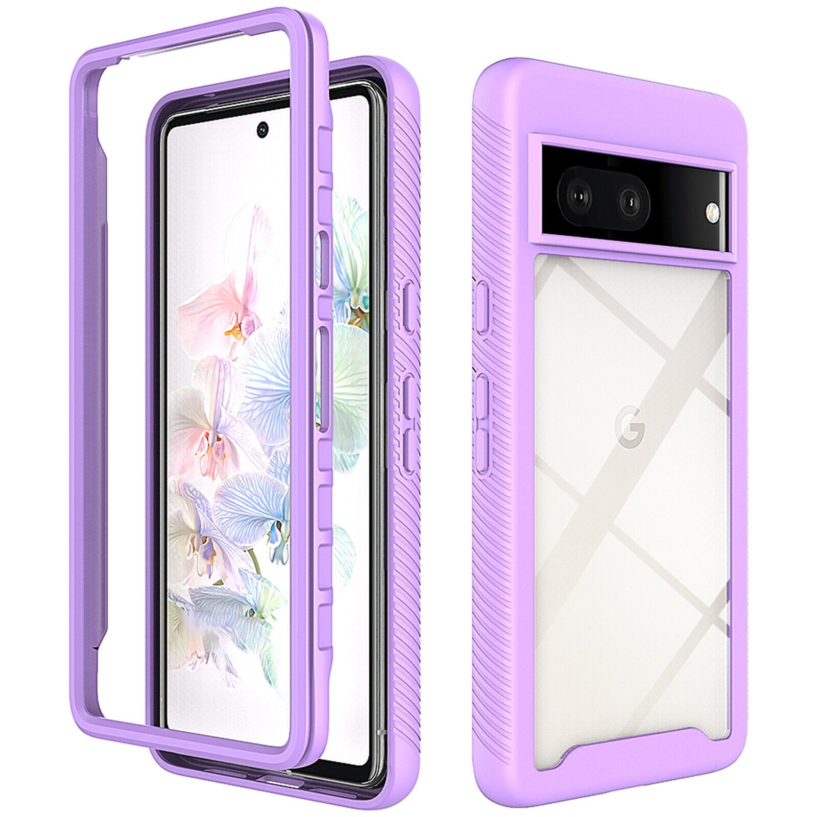 betterfon Handyhülle für Google Pixel 7 / 7 Pro2-teiliges 360° Schutzcase mit Panzerglas, Stoßfestes TPU, elastisch, kratzfest & griffig im Alltag
