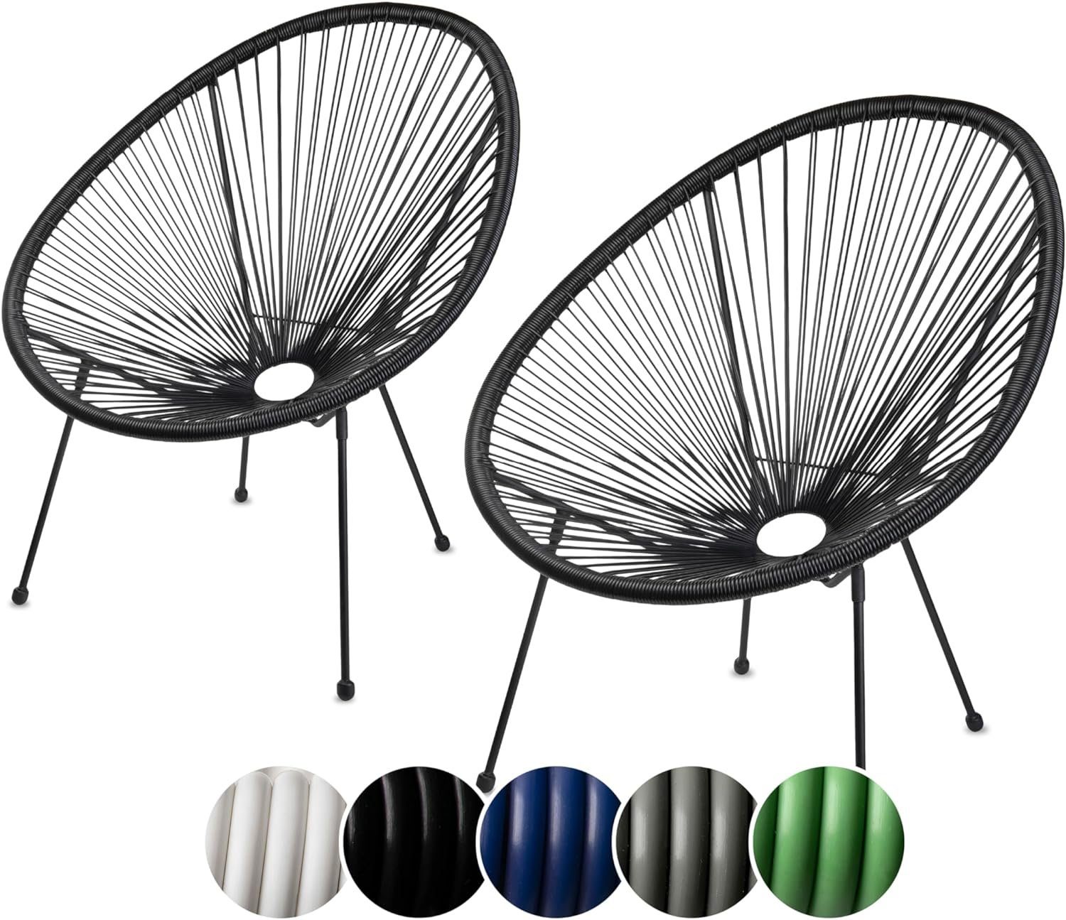 Gartenstuhl Acapulco, gemütlicher Loungesessel für Terrasse, Garten