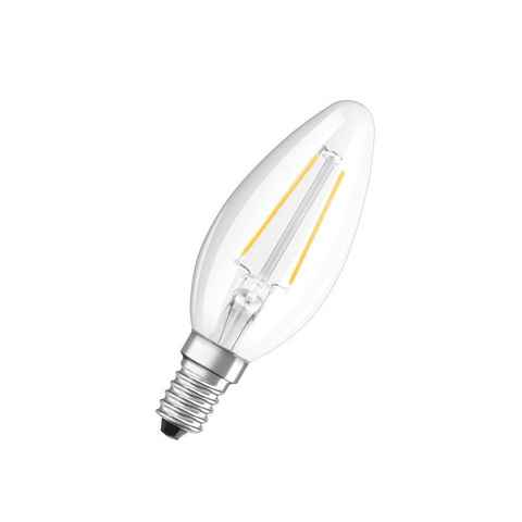 Osram LED-Leuchtmittel Osram LED E14 B35 Kerze Filament Klar 2W = 25W 250lm Warmweiß 2700K, E14, Warmweiß