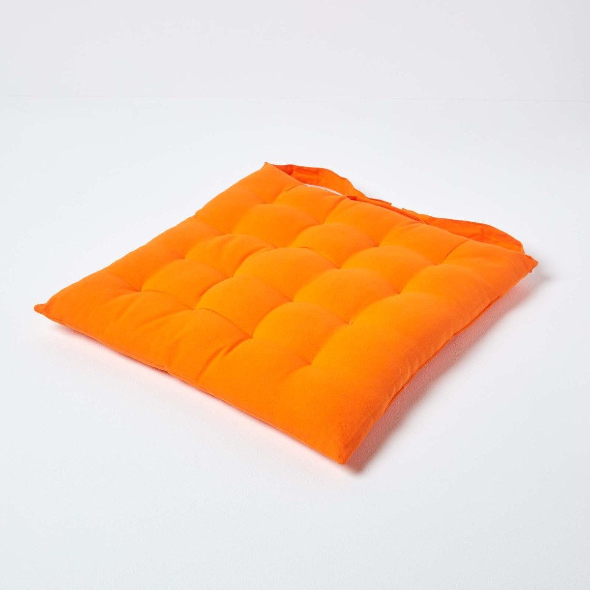Homescapes Stuhlkissen Stuhlkissen orange einzeln, 40 x 40 cm