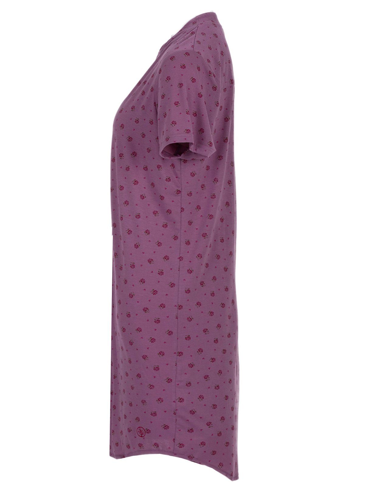 zeitlos Nachthemd Nachthemd Kurzarm - Blüten Knopfleiste günstig online kaufen