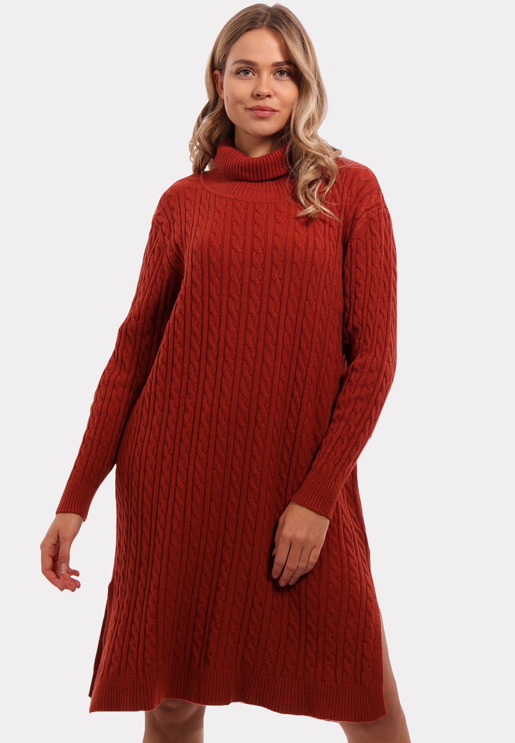 YC Fashion & Style Strickkleid Strickkleid Elegance" – Modischer Turtleneck im Oversize-Stil (Kein Set, 1 -tlg) Langarm, Strickmix, in Unifarbe, bequem zu tragen, mit Rollkragen