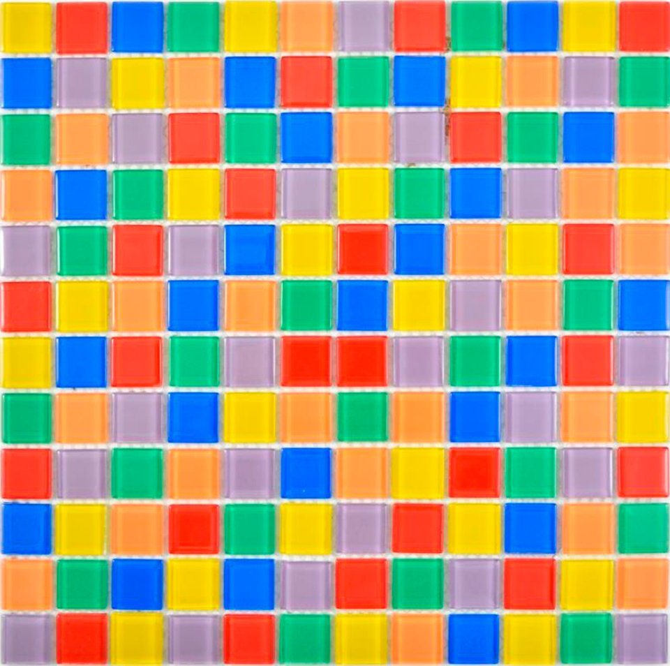 Thumbnail - Mosani Mosaikfliesen Glasmosaik Crystal Mosaik mehrfarben glänzend / 10 Matten