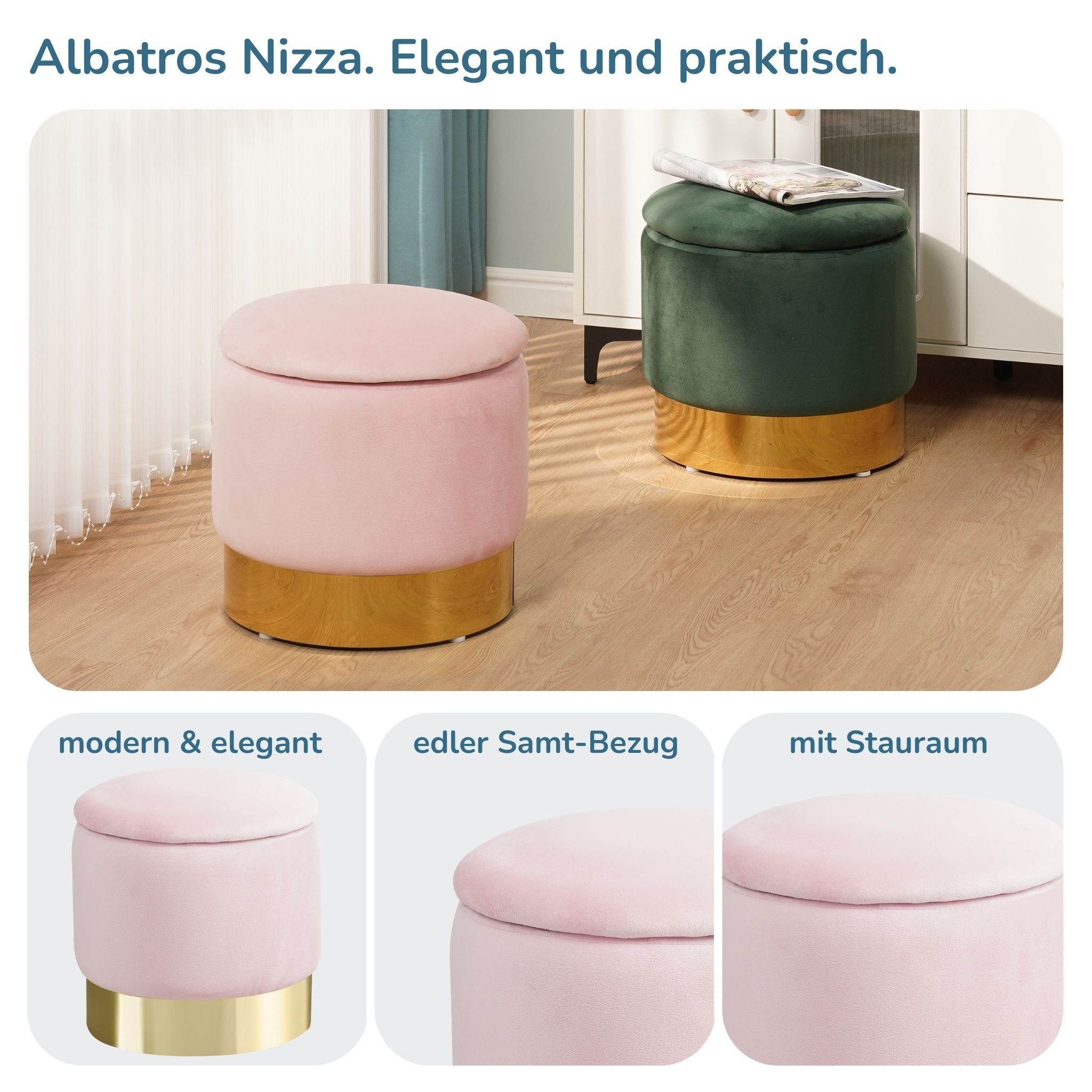 Albatros International Polsterhocker Albatros Hocker mit günstig online kaufen