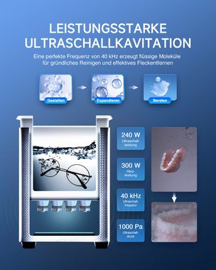 CREWORKS Ultraschallreiniger 10L Ultraschallreinigungsgerät Ultrasonic Cleaner + Korb