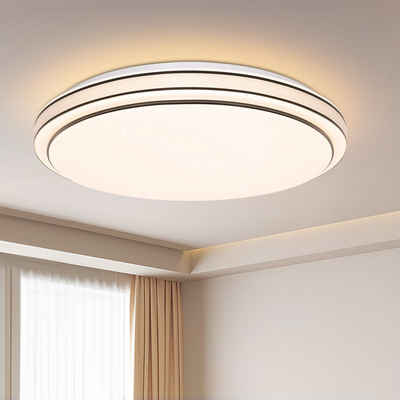ZMH LED Deckenleuchte Küchenlampe für Bad Flur Balkon Schlafzimmer Whonzimmer, LED fest integriert, 3000k, ∅27cm, Warmweiß