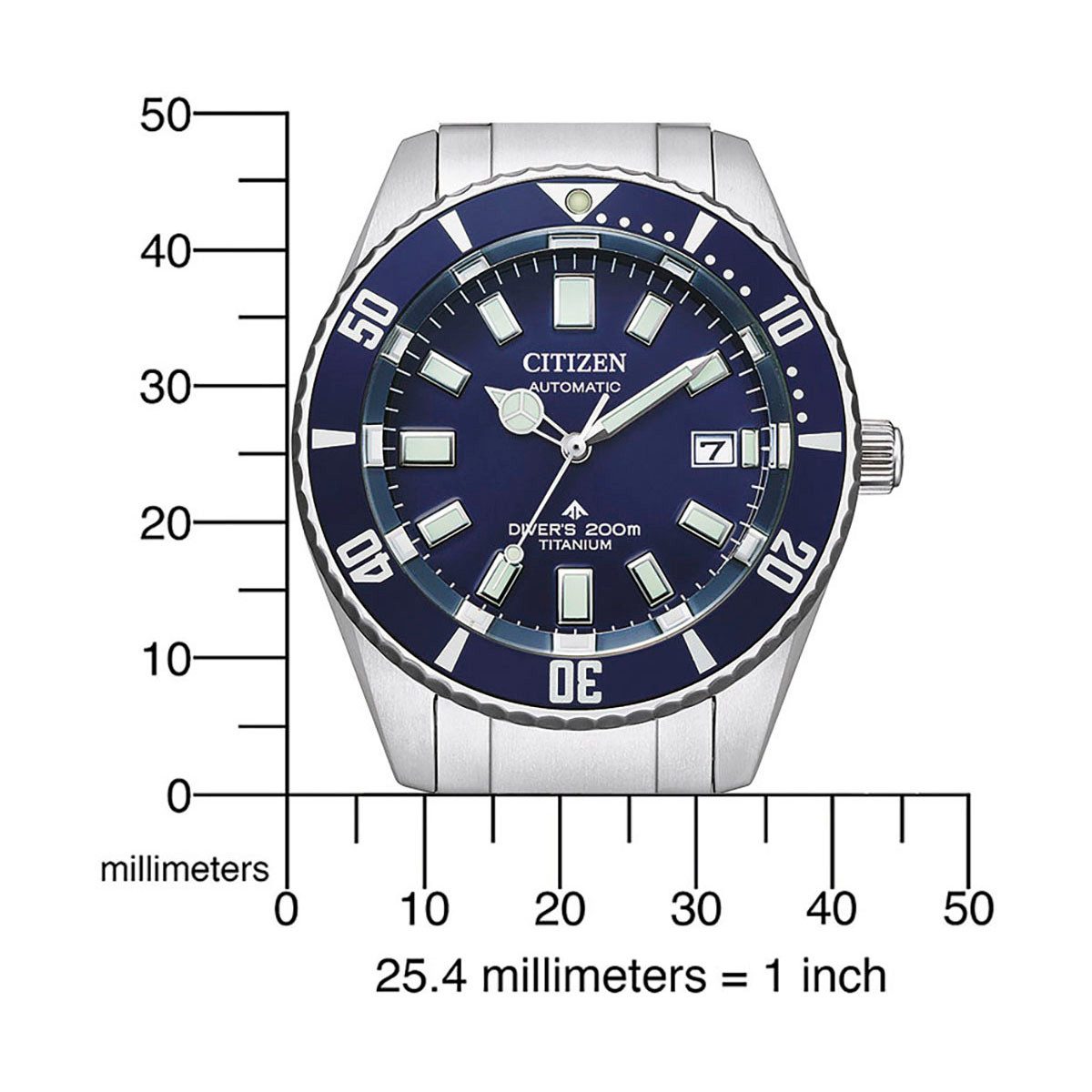 Citizen Automatikuhr Promaster Fujitsubo Mechanical Diver NB6021-68L, Armbanduhr, Mechanische Uhr, Herrenuhr, Titan, Saphirglas